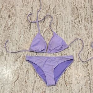 New - Heat Lavender Triangle Bikini Set | Size M